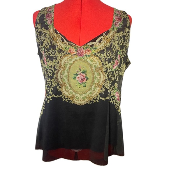 Michal Negrin Hand-Embellished Silk Blend Top with Swarovski Crystals, Size
XXL - Picture 1 of 10